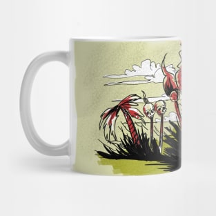 Olcano volcano opaque tiki postcard Mug